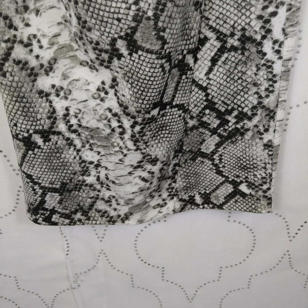 Fitted snakeskin print dress